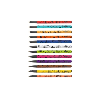 ปากกา Monami 153 ปากกาลูกลื่น ลายการ์ตูน ปากกาสี โมนามิ ขนาด 0.5mm ปากกาแบบกด สีหมึกตามด้าม (1ด้าม)
