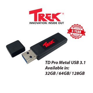 Trek TD Pro Metal แฟลชไดร์ฟรุ่นพิเศษดูมีราคาและเรียบง่าย ใช้วัสดุระดับดี USB 3.1 Flash Drive 32GB/64GB LED