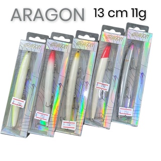 ARAGON เหยื่อตกปลามีลิ้น เหยื่อตกปลา เหยื่อปลอม 13 ซม. 11 กรัม VP-0181
