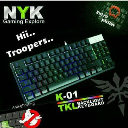 Nyk K01 K-01 RGB TKL Gaming keyboard