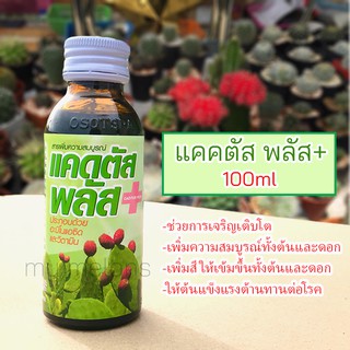 แคคตัสพลัส 100ml วิตามินเพิ่มความสมบูรณ์ทั้งต้นและดอก เร่งการเจริญเติบโต ช่วยให้พืชต้านทานต่อโรคได้ดี