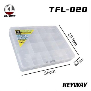 Keywayกล่องอเนกประสงค์ แบ่งช่อง 20 ช่อง ขนาด 28.1 x 35 x 5.6 cm  รุ่น TFL-020