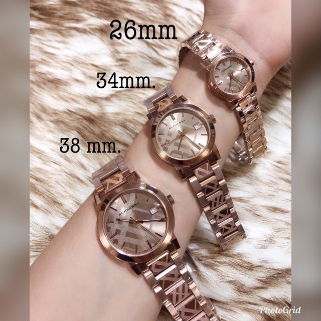 BU9039. 38 mm. Burberry Rose Gold-tone Dial Stainless Steel Quartz Ladies Watch BU9039 หรูหรามาก