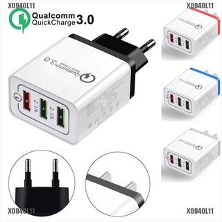 30w QC 3.0 อะแดปเตอร์ฮับชาร์จเร็ว 3 พอร์ต USB 2018 ใหม่