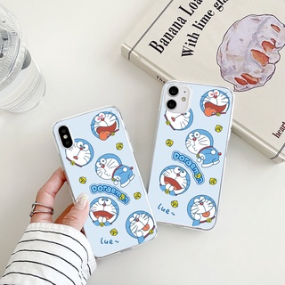 Doraemon love เคสไอโฟน 8พลัส เคสโทรศัพท์ 7 8 Plus Se2020 เคส iPhone 14 13 12 11 promax case cartoon X Xr Xs Max cover