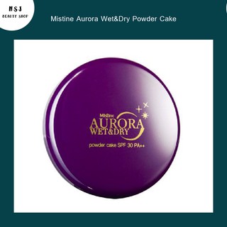 แป้ง Mistine Aurora Wet&amp;Dry Powder Cake SPF 30 PA++ มิสทีน ออโรร่า เวทแอนด์ดราย เพาเดอร์ เค้ก