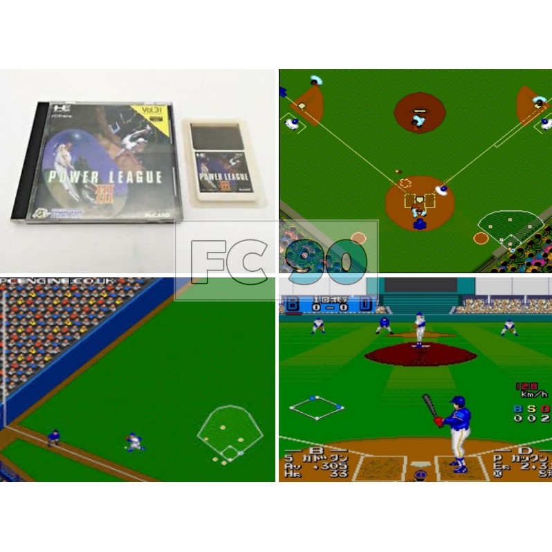 แผ่นเกมเบสบอล Power League III [PC Engine] แผ่นแท้ มือสอง สภาพดี มีคู่มือ สำหรับเครื่องพีซีเอ็นจิ้น