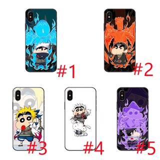 Huawei Y5 Y7 Y9 Prime P40 P50 P60 Pro 2018 2019 230411 เคสโทรศัพท์มือถือแบบนิ่ม ลายการ์ตูนนารูโตะ ชินจัง สีดํา