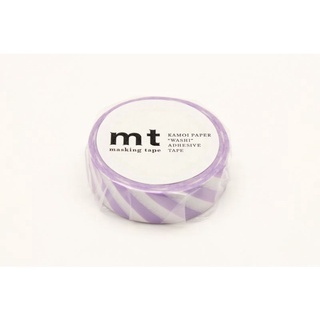 mt masking tape stripe lilac 2 (MT01D376) / เทปตกแต่งวาชิ ลาย stripe lilac 2 แบรนด์ mt masking tape ประเทศญี่ปุ่น