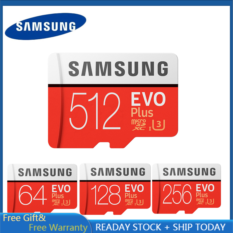 SAMSUNG EVO Plus Memory card 64gb 128gb 256GB 512GB Class10  UHS-1 100MB Micro SD Cards Micro Card