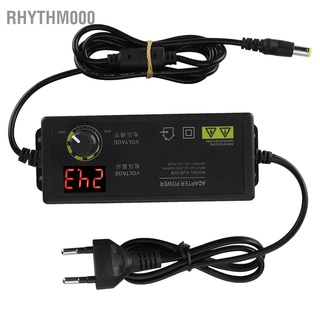 Rhythm000 อะแดปเตอร์พาวเวอร์ 3‐36V ช่วงกว้าง ปรับได้ ป้องกันการรบกวน 60W 1.5A Ac Dc ปลั๊ก Eu 100-240V