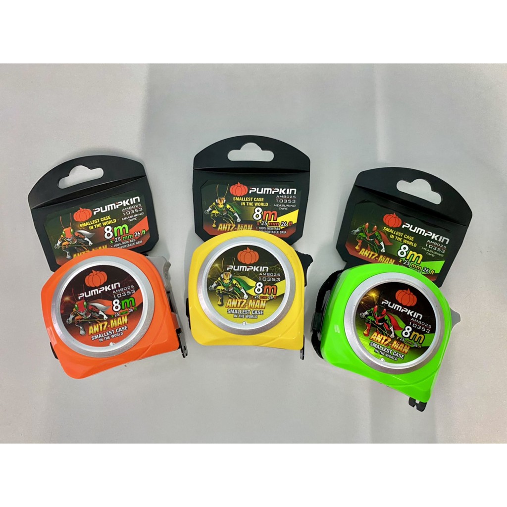 [เล็กที่สุดในโลก] PUMPKIN ตลับเมตร 8ม. 10353(1อันคละสีให้)