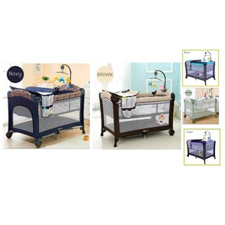 Baby boo bed เตียงเปลเด็ก playpen รุ่น970 เป็นเตียงและเปลโยกได้ในตัวเดียว สำหรับเด็ก 0-3 ปี ขนาด74 x 120 x 76 cm.