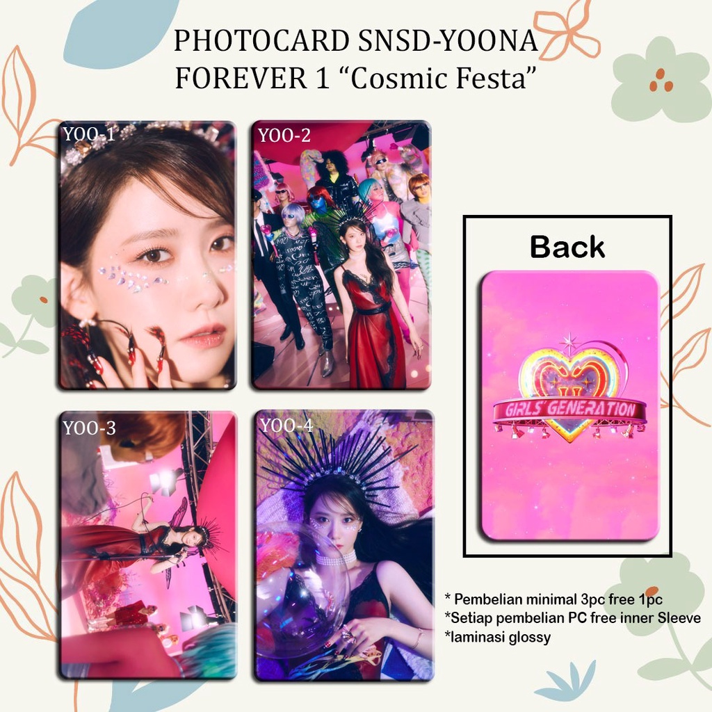 Photocard UNOFFICIAL- SNSD YOONA FOREVER1