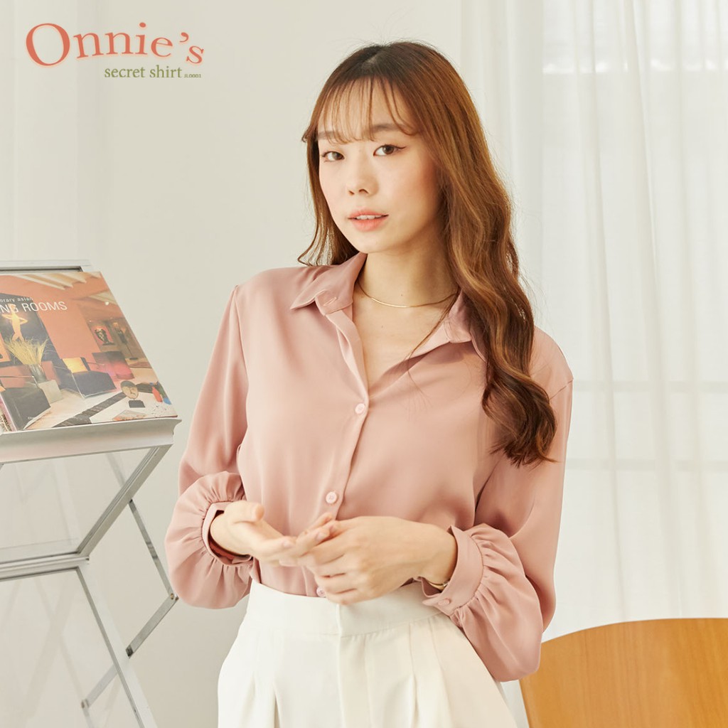 Jolie Everyday JL0001 - Onnie's Secret Shirt (Champagne Pink) เสื้อเชิร์ท สีชมพู
