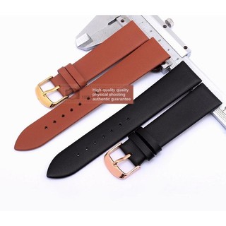 band สาย✓๑₪Seagull watch strap leather black brown butterfly buckle pin accessories 16|18|14|20|22mm