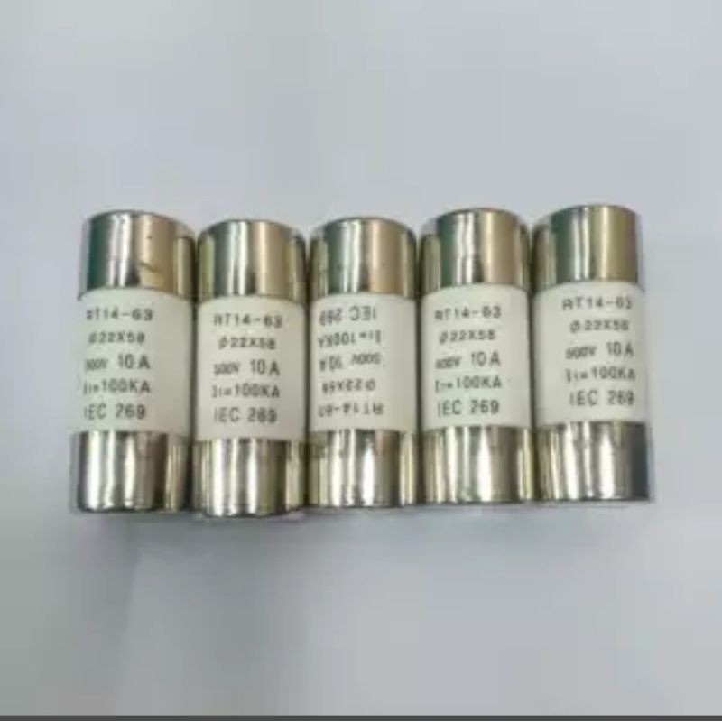 FUSE LINK RT 14-63/22×58/500V/10A ลูกฟิวส์ ขายแพค 5ตัว ราคา100บ.สินค้าพร้อมส่ง