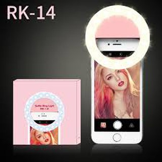 RK-14 Selfie Ring เติมแสงสมาร์ทกล้อง LED สำหรับสมาร์ทโฟน (สีชมพู) - INTL