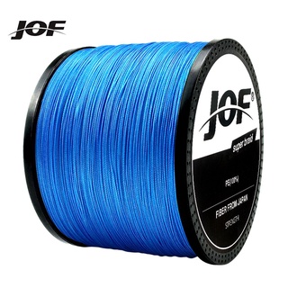 Jof สายเอ็นตกปลา แบบถัก 10-80lb 1000 ม. 4 เส้น 0.1MM-0.5MM