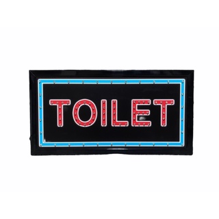 ป้ายไฟLED TOILET ขนาด48*25ซม.ตัวอักษรไฟกระพริบ,ป้ายไฟสำเร็จรูป,อักษรตกแต่งหน้าร้าน