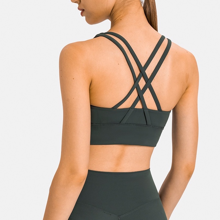 AIR ACTIVE [เบาะ] โยคะ Bra สปอร์ตบรา Cross Back Good Support DW002 DQ DQP01 DQP01