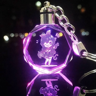 พวงกุญแจไฟ ของเล่นสําหรับเด็ก Genshin Impact Keychains Led Xiao Zhongli Childe Venti Rosaria Ganyu Keqing Cosplay Keyrings Decor