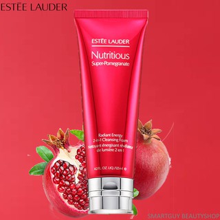 Estee Lauder Nutritious Super Pomegranate Radiant Energy 2-in-1 Cleansing Foam ผลิตภัณฑ์ทำความสะอาดผิวหน้าสูตรทับทิม