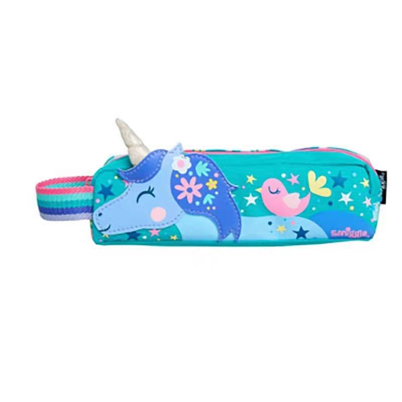 Smiggle กระเป๋าดินสอ ผ้าแคนวาส มีซิป อเนกประสงค์