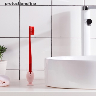 PRNE 45mm Mini Fish Silicone Toothbrush Holder Base Bathroom Toothbrush Storage Tool PRNE