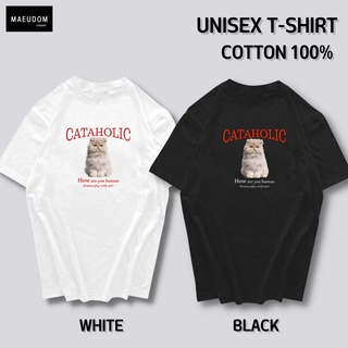 กระเป๋าผ้า เสื้อยืด CATAHOLIC ผ้า COTTON แท้ 100%