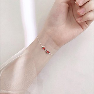 สร้อยข้อมือแตงโม เงิน 92.5 🍉✨🌸