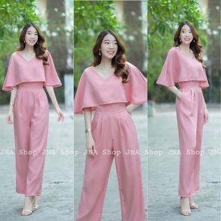 hbstation.shop เสื้อผ้าผู้หญิง Jumpsuit สีชมพู พร้อมส่ง