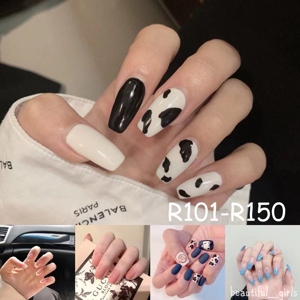 R101-R150【 กาว) เล็บปลอม สไตล์เกาหลี Hyuna อุปกรณ์เสริมสําหรับตกแต่งเล็บ