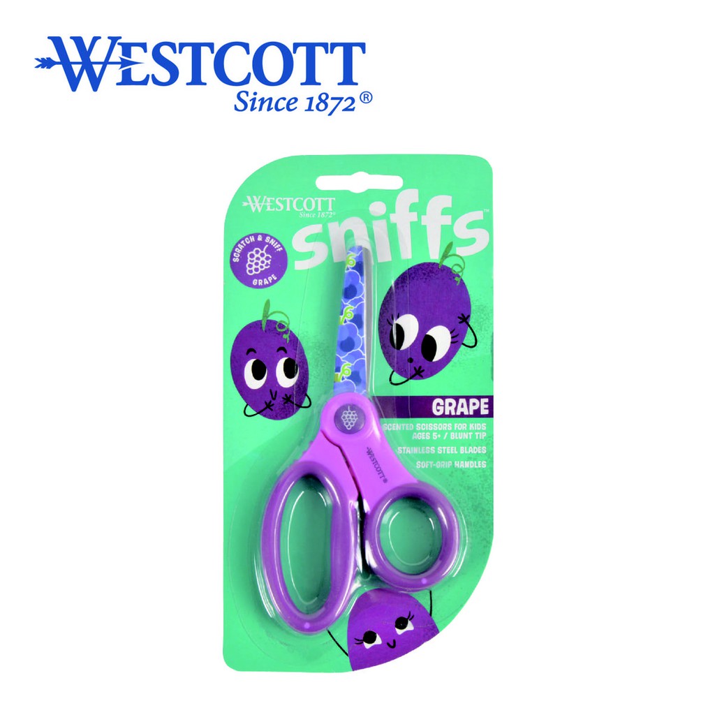 Westcot กรรไกรสำหรับเด็ก 5 นิ้ว กลิ่้นผลไม้ รุ่น Shiffs – Grape 16941