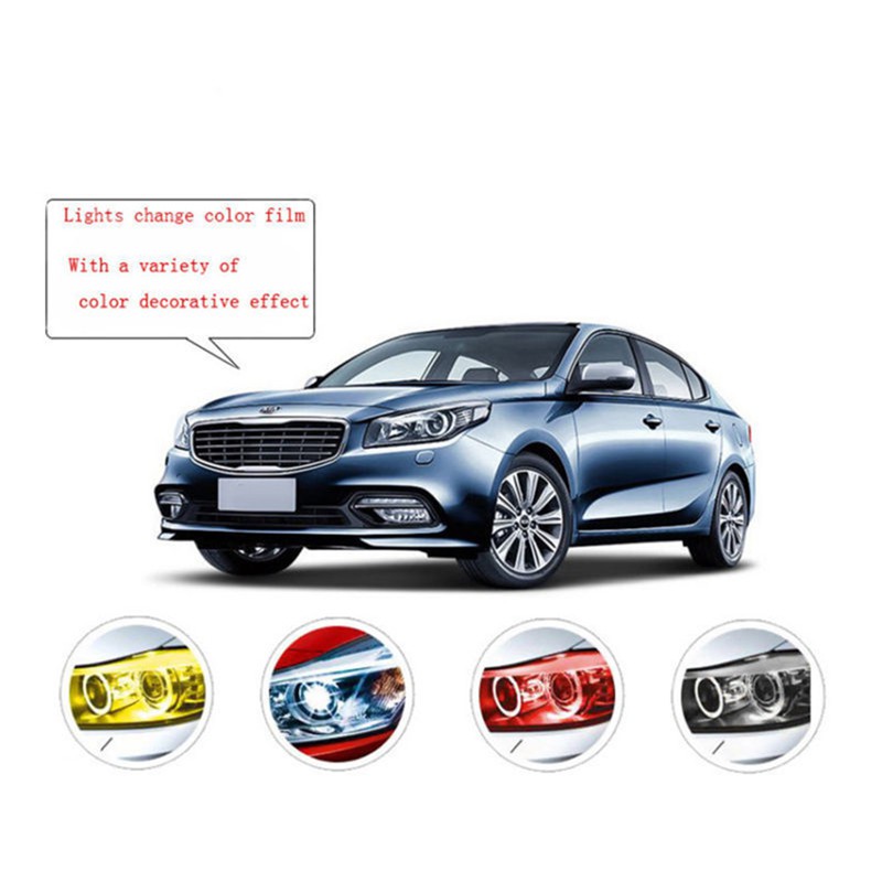 OM 30*60 ซม.ร้อนไฟหน้ารถสติกเกอร์ Tint ฟิล์มไฟท้ายไวนิลหมอก Light Wrap - รูปที่ 4