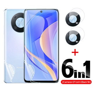 6in1 ฟิล์มไฮโดรเจลกันรอยหน้าจอ ไม่ใช่กระจก สําหรับ Huawei Nova Y90 Y70 Plus Nova 9 SE 4G 5G Nova9 Pro