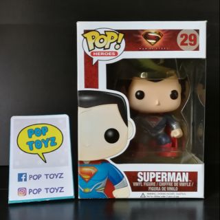 FUNKO POP Superman Man of Steel 29 ของแท้ งานเก่าเลิกผลิตแล้ว หายาก แถมกล่องใส มีพร้อมส่งไม่ต้องพรีออเดอ rare DC Comic