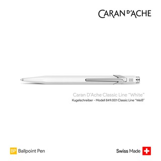 Caran DAche 849 Classic "White" Ballpoint Pen - ปากกาลูกลื่นคารันดัช 849 รุ่นคลาสสิค สีขาว