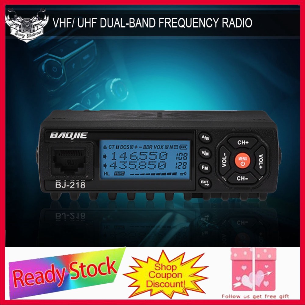 Sunnyhousess วิมินิรถวิทยุ FM มือถือ VHF / UHF Dual Band อ่านสัญญาณอินเตอร์คอม