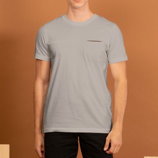 TWENTYSECOND TWIST POCKET TEE : GREY