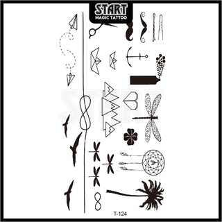 【Start Magic Tattoo】สติกเกอร์รอยสักชั่วคราว กันน้ํา ติดทนนาน 10 ซม. × 6 ซม. 15 วัน 160 สัปดาห์