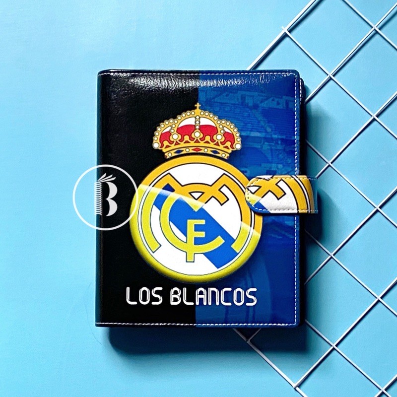 Bindermu READY Binder motif Real Madrid FC การพิมพ์หนัง Multiring 20ring A5 26ring B5 6ring A6