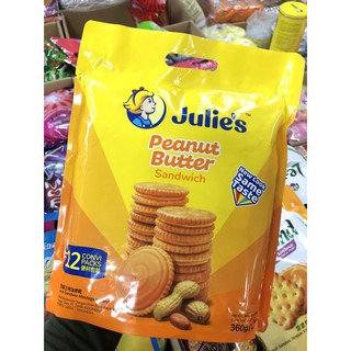 🚛💨 Julie’s peanut บิสกิตเนยถั่ว แบบหูหิ้ว 360g.