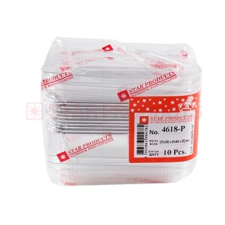 ถาดฟอยล์ ถ้วยฟอยล์ 4618-P มีฝา 10 ชุด/แพ็ค สตาร์โปรดักส์ (เท่ากับ 4004)