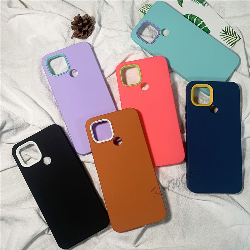 เคสโทรศัพท์มือถือแบบนิ่ม Tpu กันกระแทก ลายสีไฮบริด 3 In 1 สําหรับ Oppo A15 A15S A52 A72 A92 A33 A53 2020 A54 A16 Realme C21