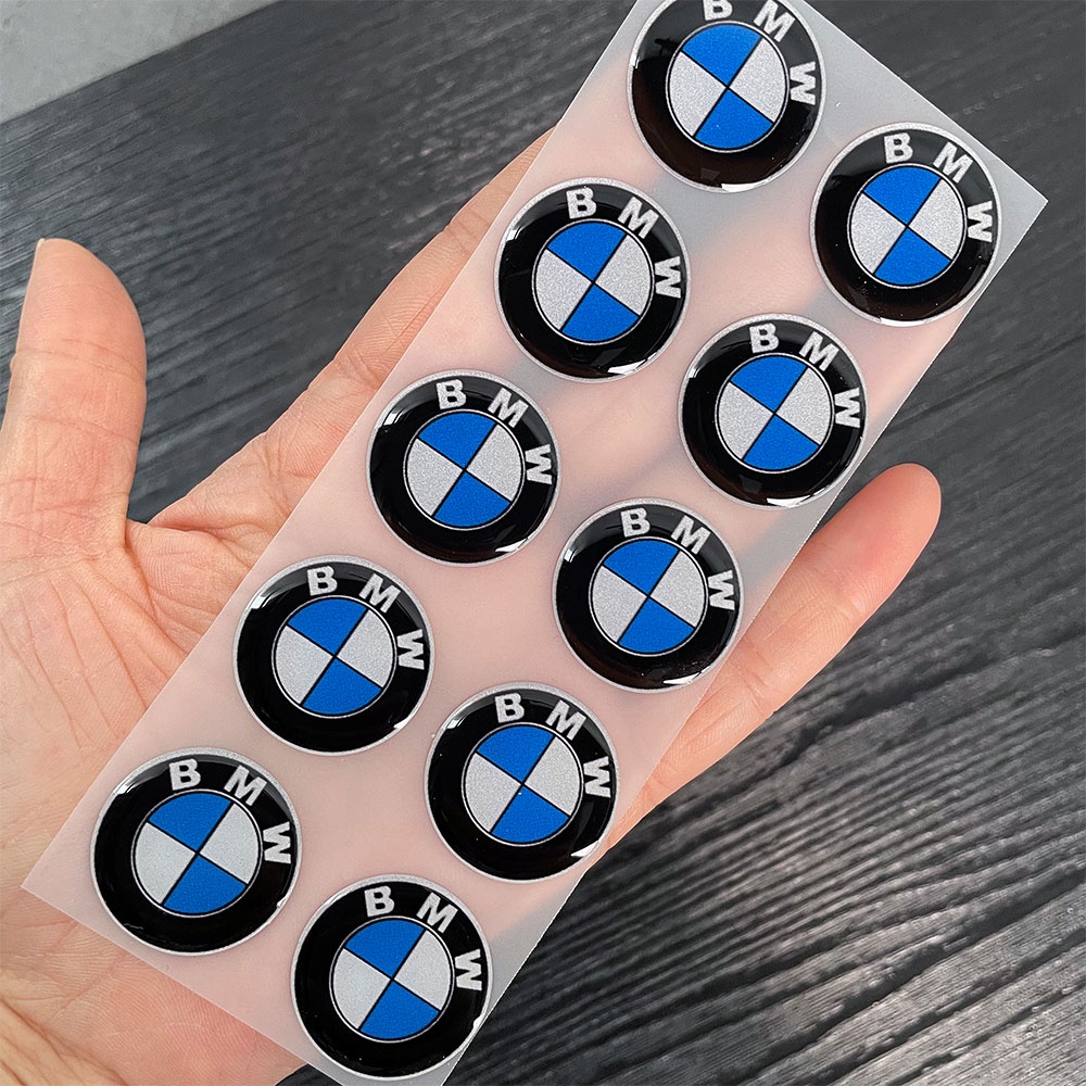 สติกเกอร์เจลสะท้อนแสง ลายโลโก้ BMW 3D สําหรับติดตกแต่งกระโปรงหน้า และหลังรถยนต์ BMW X1 X3 X5 X6 1 3 5 7 Series