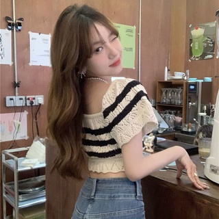 เสื้อครอปไหมพรมน่ารักใสๆ