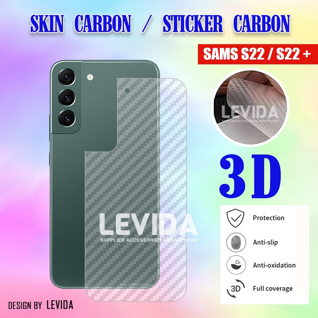 Samsung S22 Samsung S22 Plus Samsung S22 Ultra Samsung S21 FE Back Skin Carbon Garskin Anti-Scratch 