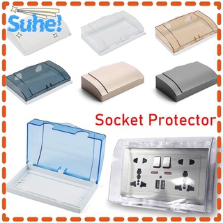 1PC 86 Type Double Socket Protector Electric Plug Cover Waterproof Switch Box Splash Box