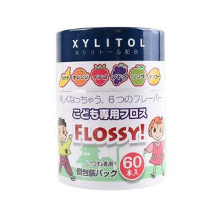 (ใช้โค้ด DETJUL199 ลด 50.- ขั่นต่ำ 199.-) พร้อมส่ง🌟Flossy Xylitol ไหมขัดฟันกลิ่นผลไม้  60ชิ้น